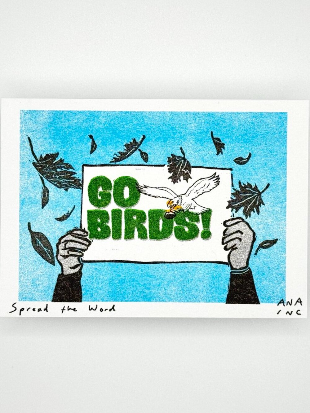 Ana Inciardi Philadelphia Eagles Spread the Word Mini Art Print